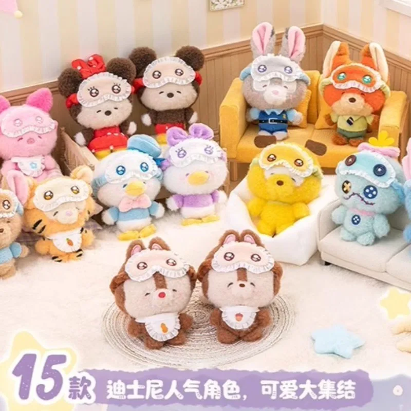 Neue Disney Schielende Pyjamas Serie Blind Box Cartoon Stich Geheimnis Lotterie Box Anime Peripheriegeräte Plüsch Anhänger Urlaub Geschenke