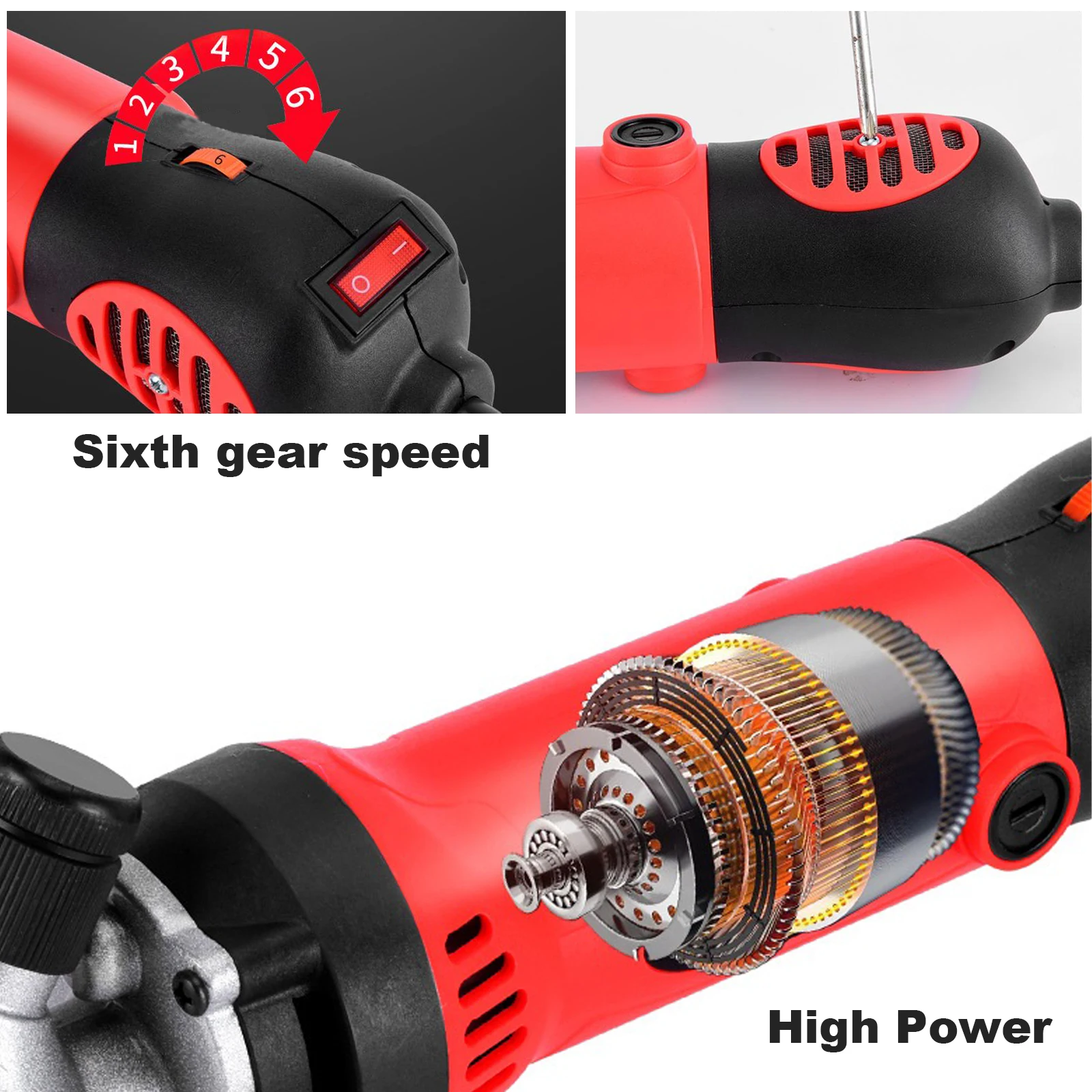 900W Electric 13 Teeth Sheep Goat Shearing Machine 6 Gears Adjustable Speed Electric Wool Scissor Trimmer Tool for Sheep Goats