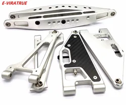 E-VIRATRUE 7075 Aluminum Upper&Lower Suspension Arms&Rear Trailing Arms For Losi Super Baja Rey 1/6