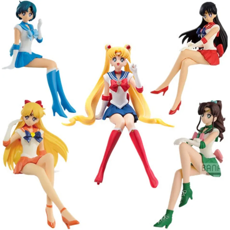 Figura de Anime Sailor Moon de 13.5cm, Modelo Hino Rei, Accesorios para Coche, Colección de Muñecas de PVC, Sailor Mars, Júpiter, Mercurio, Venus, Juguetes, Regalos