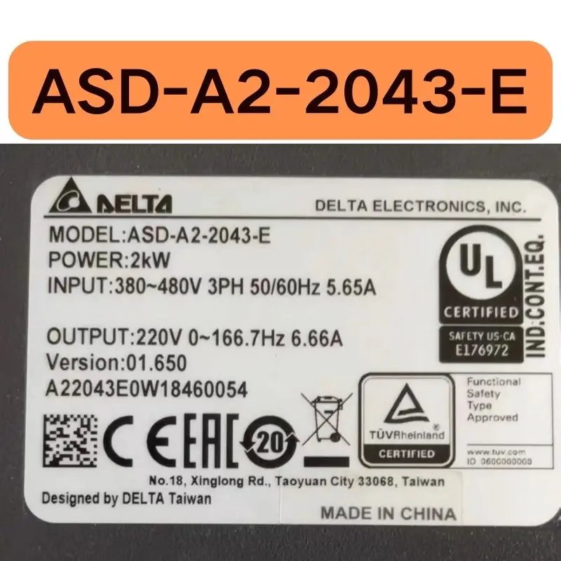 Imagem -03 - Servo Driver Transporte Rápido Novo Asd-a22043-e 2kw