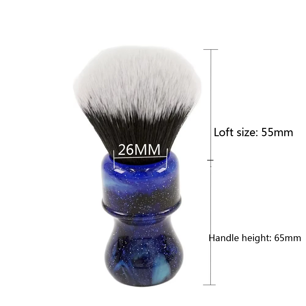 YAQI 26MM Mysterious Space Color Handle Tuxedo Shaving Brush For Mens Portable Shaving Brush Handle Shaving Brush