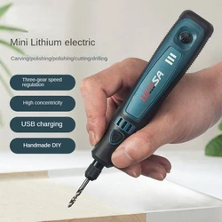 Grinder USB Rechargeable Micro Rotary Tool Engraver Pen Wireless Electric Grinder Set Engraver Pen for Grinding Polishing