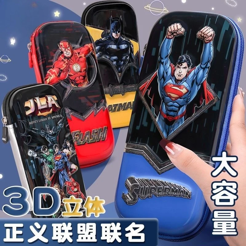 

Пенал для школьников с изображением аниме-персонажей Лиги справедливости, креативный персонализированный пенал для мальчиков и девочек, коробка для хранения канцелярских принадлежностей, подарок