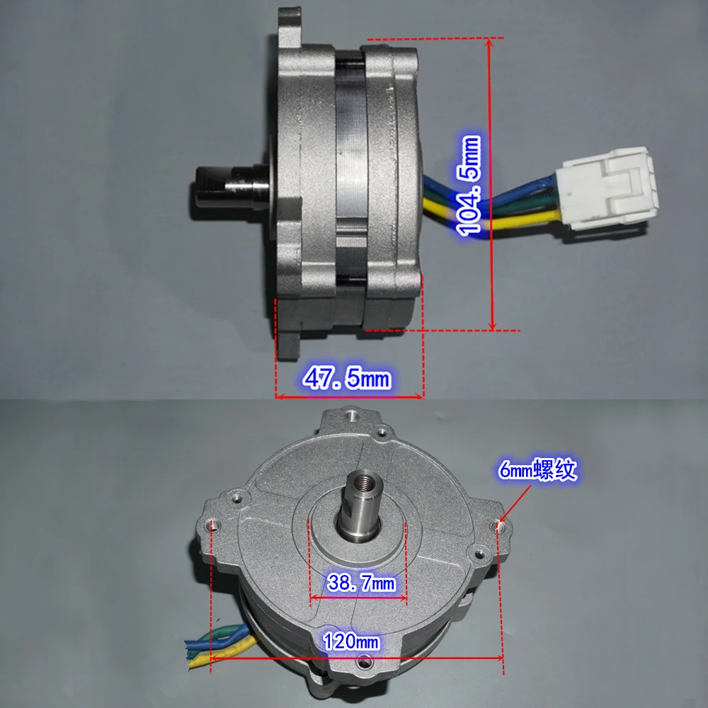 12V 24V 36V Neodymium Strong Magnetic 400W High-power Brushless Motor 1450-4550RPM High-torque Brushless Mechanical Power Motor