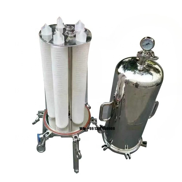 

Industrial Water Filtration Equipment Large Flow Stainless Steel 304/316 Housing with Single Filter Cartridge Multi-Bag Filter