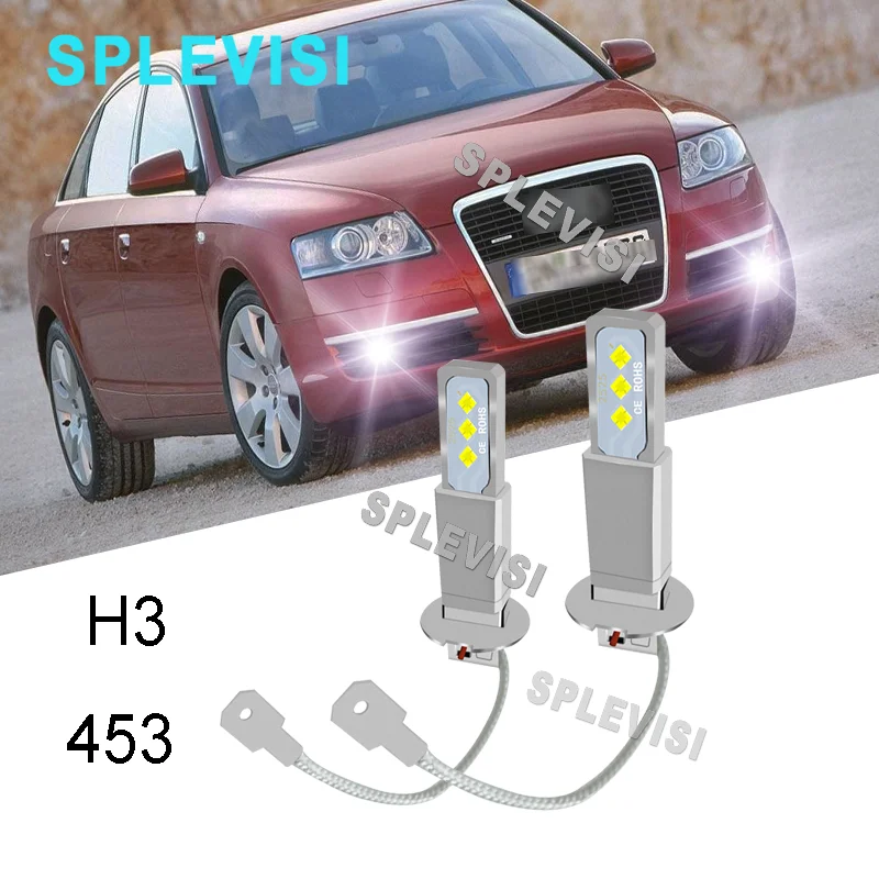 

H3 453 Car Led Fog Lamps Light Bulbs Application On Audi A6 C6 2004-2011 Audi A2 2000-2005 TT MK1 8N 1998-2006