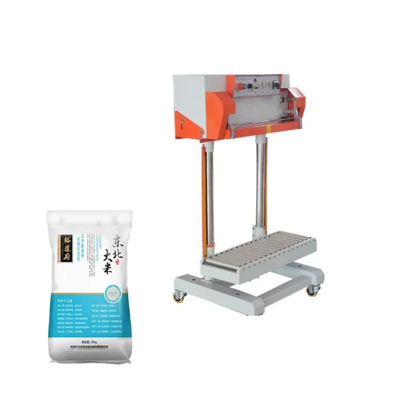 

Pneumatic vertical band sealer grain plastic bag sealing machine