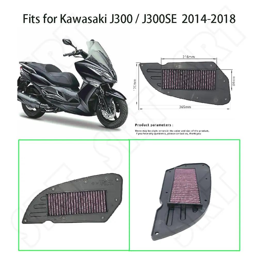 

Fits for Kawasaki J300 J300SE SC300 2014 2015 2016 2017 2018 Motorcycle AirFilter Air Intake Cleaner Filter Replacement Parts