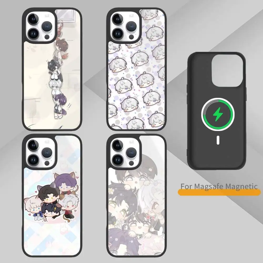 Game Cute Love And D-Deepspace Phone Case For iPhone17,16,15,14,13 Plus,Pro Max Magnetic For Magsafe Wireless Charging