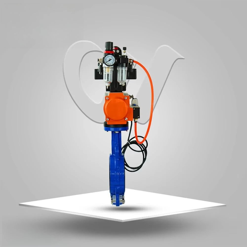 2024 الحديد القناة الحديد الزهر EPDM مقعد فراشة صمام PTFE مقعد عملية هوائية صمام فراشة رقاقة