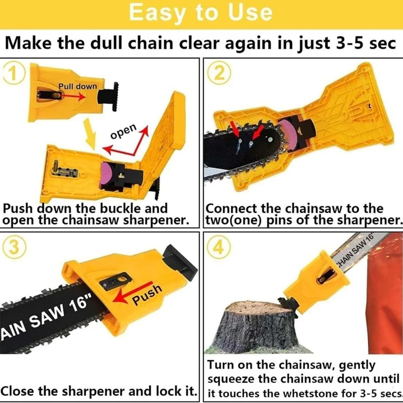 Chainsaw Sharpener,Portable Chainsaw Sharpener Kit,Universal Chainsaw Sharpener, Tool-A28R