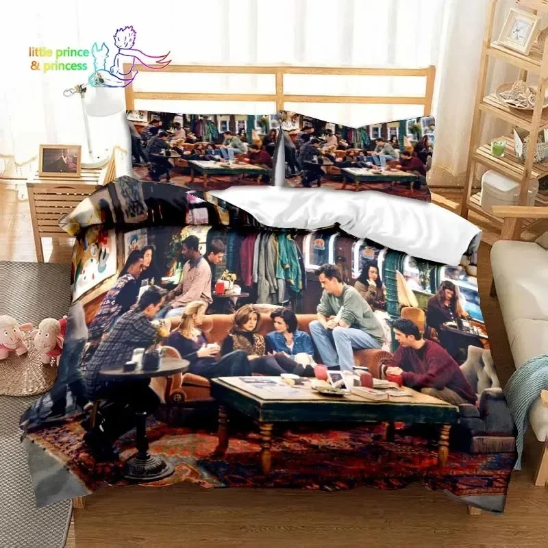 Friends Drama TV Series Comfortable Duvet Quilt Cover Pillowcase Bedding Set Children Bedroom Decoration Home Textile