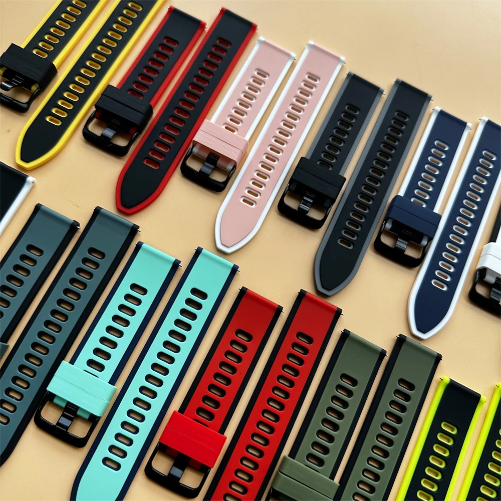 20 22 مللي متر حزام ساعة سيليكون ل Huami Amazfit GTR 3/4 GTS 2e/Mini 42 47 مللي متر معصمه GTS3 GTR3 برو Smartwatch سوار الساعات