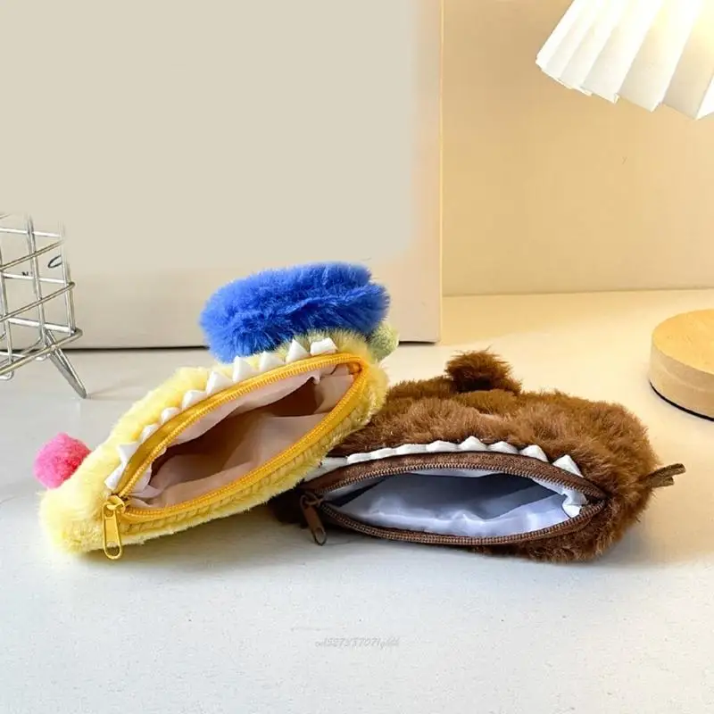 

X5XA Lovely Pig Change Purse Coin Plush Puppy Coin Purse Headphone Case