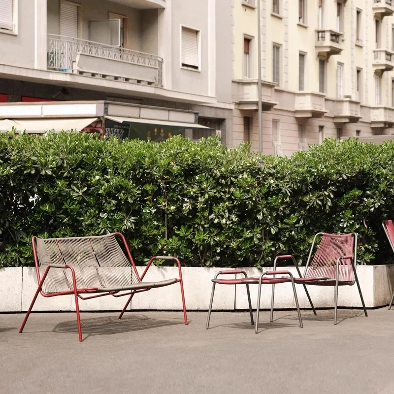 طاولة طعام وكراسي من الروطان للشرفة مكونة من ثلاث قطع في الفناء الخارجي والحديقة والفيلا الإبداعية في الهواء الطلق المطاوع في الهواء الطلق