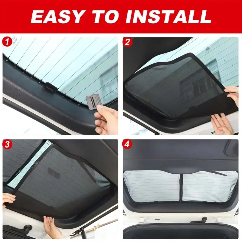 For Toyota Land Cruiser Prado 250 LC250 2024-2025+Polyester Black Automotive Full Window UV Insulation Sun Visor Car Accessories