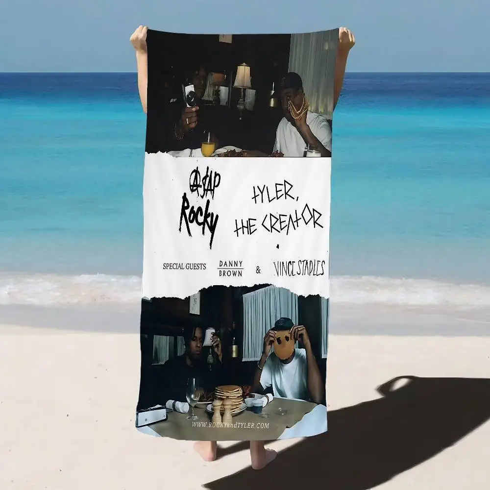 Star A-Asap R-Rocky Hip Hop Big Microfiber Beach Towels Quick Dry Towel Sand Beach Towels Pool Towel for Travel Swim Pool Yoga