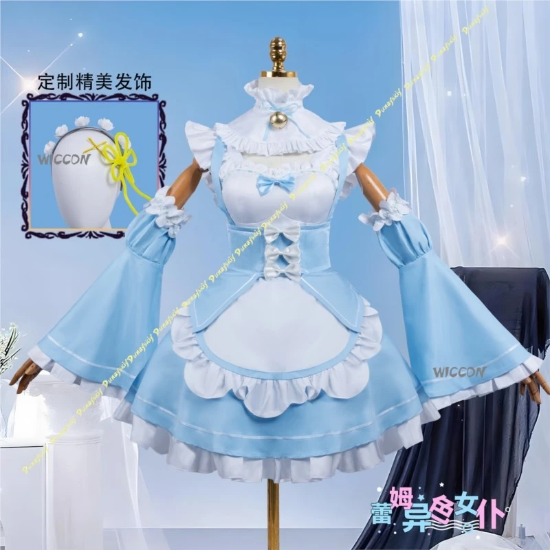 إعادة: صفر تأثيري ازياء الفتيات فستان لوليتا تنورة ريم عالم آخر شعر مستعار دعوى لطيف آذان القط أنيمي دور اليومية عيد الميلاد عيد الهالوين