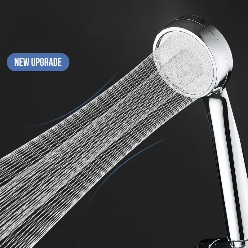  High Pressure Water Saving Rainfall Shower Head Bathroom Accessories ABS Chrome Holder Showerhead  Bathroom Accessories 