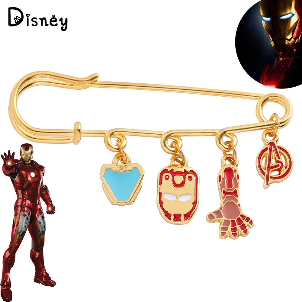 Marvel Superhero Iron Man Badge Brooch Classic Movie Avengers Tony Stark Pendant Pins Fashion Jewelry Accessories Quality Gifts