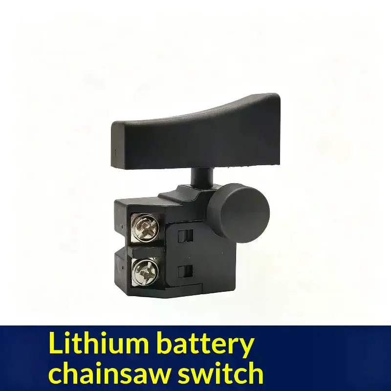 Insulated Plastic Chainsaw Trigger Switch Double Copper Terminal Easy Install Cordless Lithium Saw Replacement Accessory