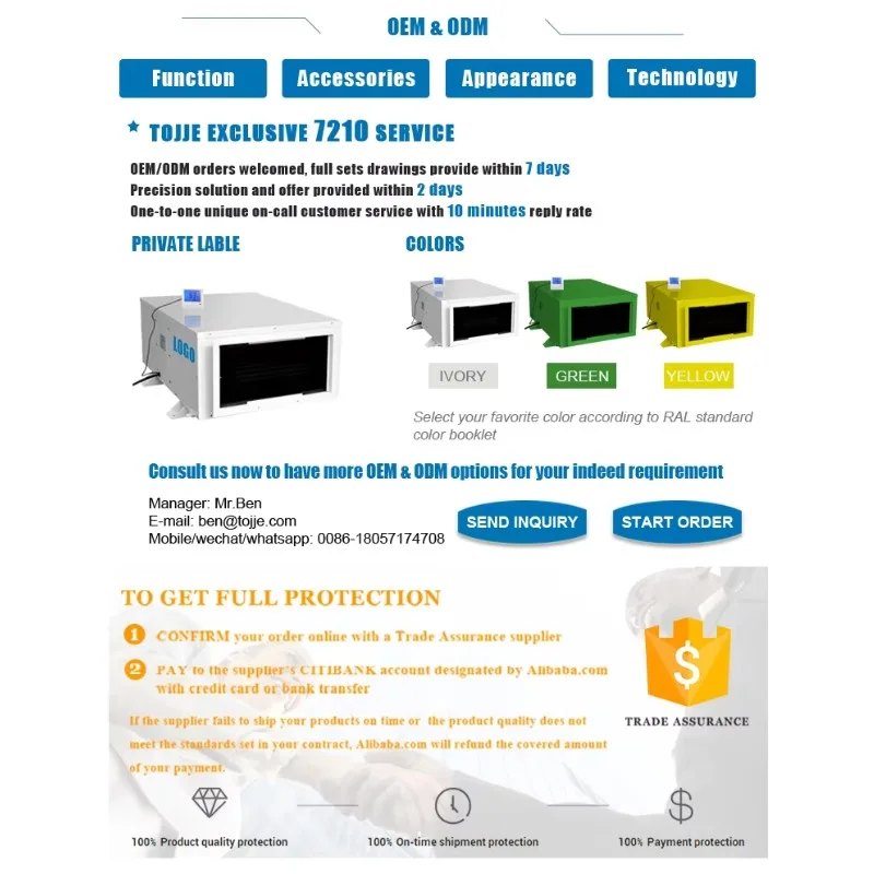 مزيل الرطوبة المخفي المثبت على السقف 138 لتر/د #6