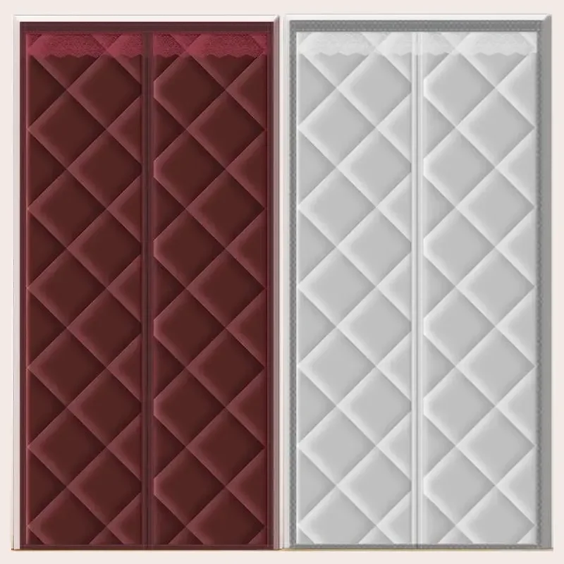 Winter Thickened Windproof Door Curtain Entrance Magnetic Partition Curtain Bedroom Blackout Thermal Insulation Doorways Curtain