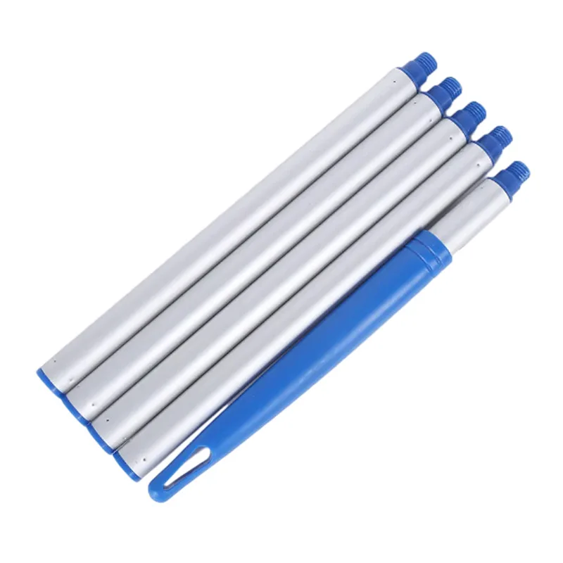 Swimming Pool Telescopic Pole Aluminum Alloy 5 Section Adjustable Leaf Net Rod For Pool Cleaning
