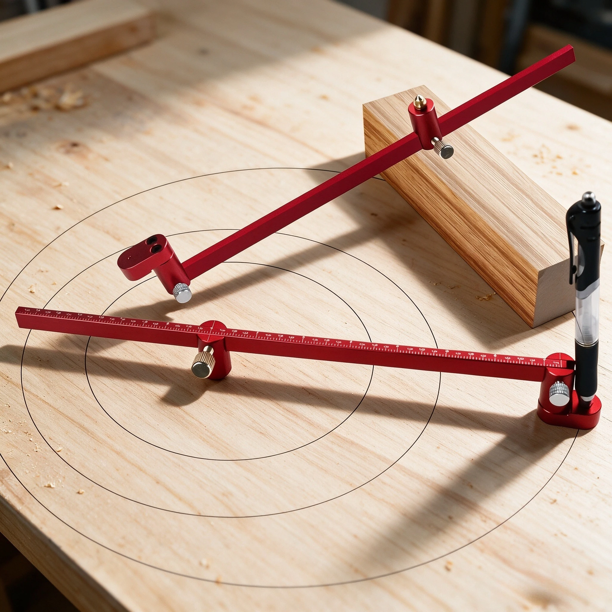320/550mm Adjustable Woodworking Beam Compass Center Finder Scribing Gauge for Lathe Woodturning Bowl Marking Tool