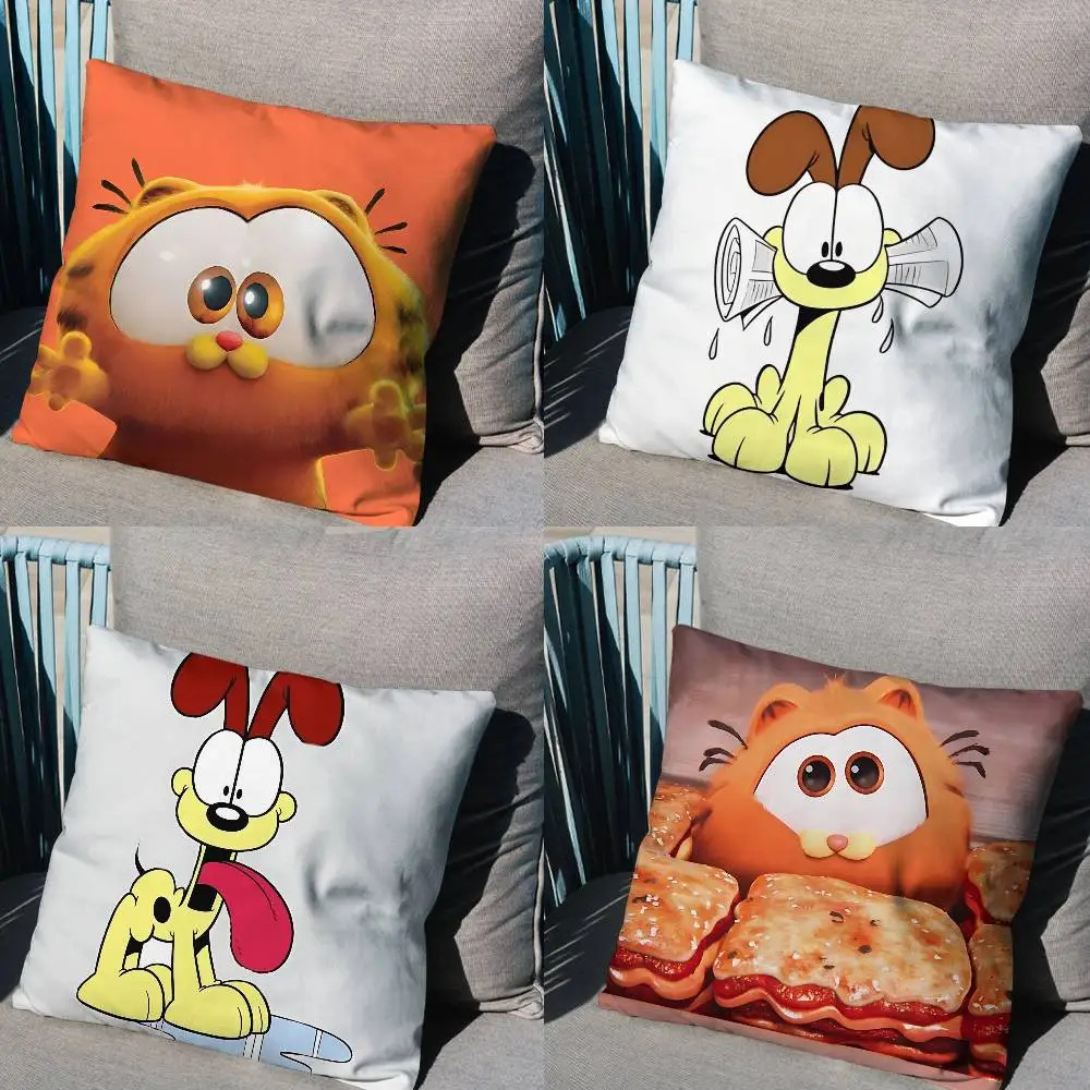

cute dog Odie cat Garfield Pillow Case Pillow Case Living Room Sofa Cushion Cover Suitable For Home Bedroom Room Decoration