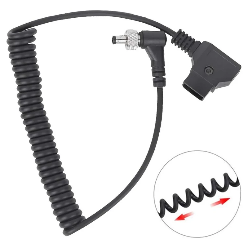 D Tap to DCRight Coiled Power Cord for LCD Assist Monitors D Tap to DCRight 12V Locking Device Spring Wire