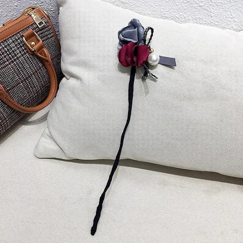 Women Elegant Flower Big Pearls Hair Curls Bun DIY Hair Style Donut Maker Ribbon Lady Fashion Hair Making Tool  Accessories