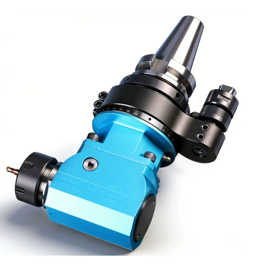 High precision seismic resistant single and double head BT40-90 degree angle head, BT50-ER25 32 40 right angle side milling head