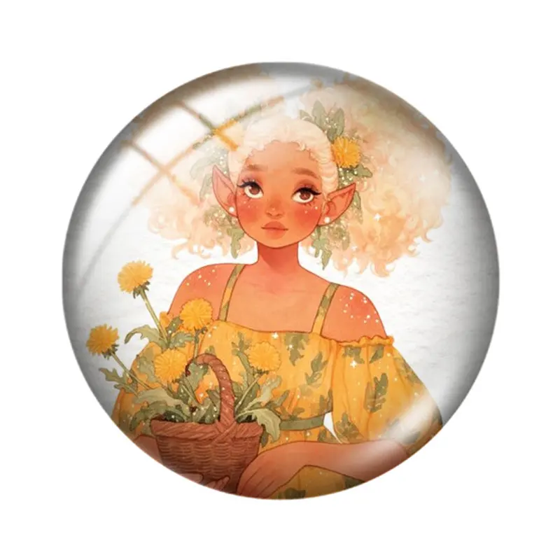 watercolour fantasy 12/18/20/25mm glass cabochon  bracelet pendant rings for jewelry demo earrings back Making findings