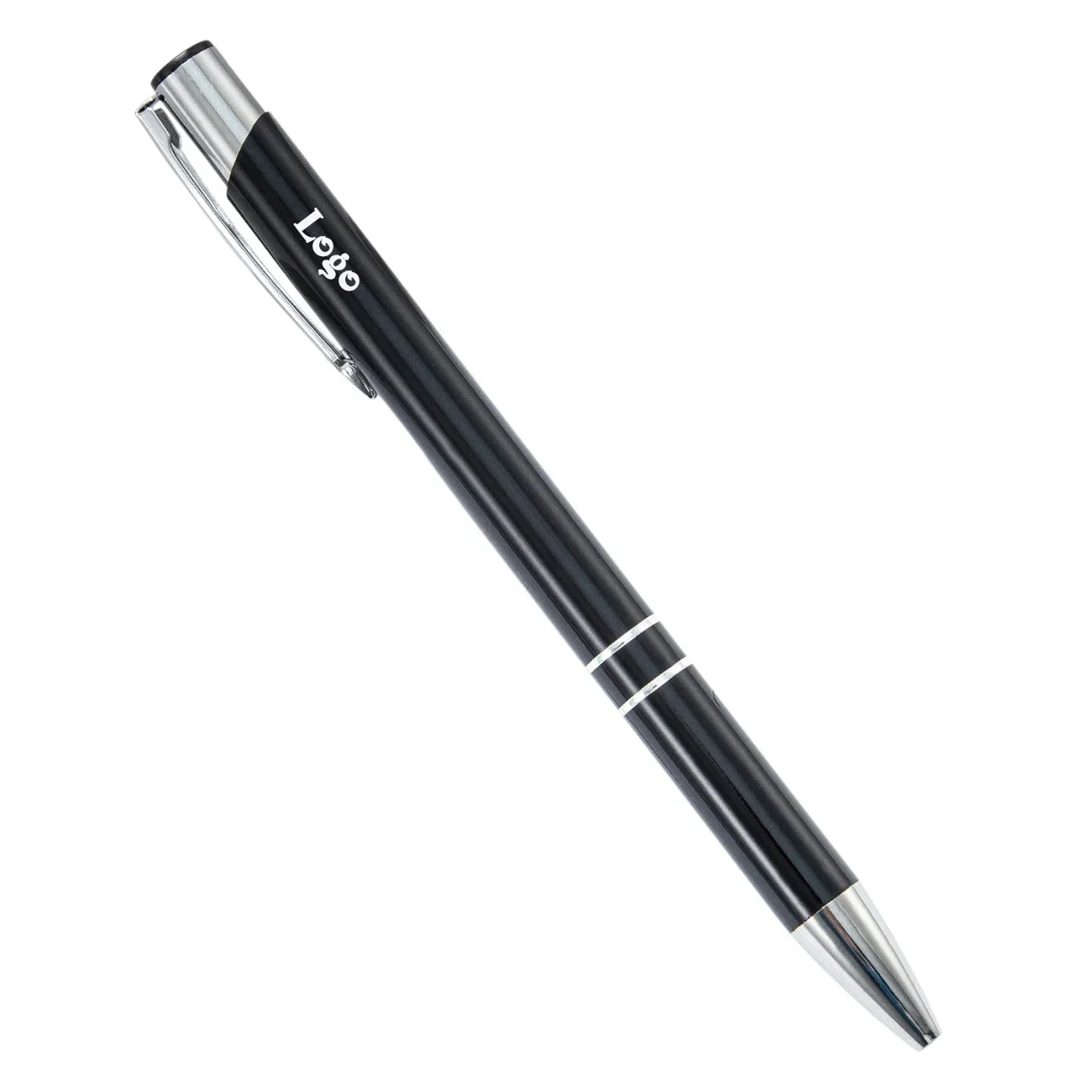 10-100 sztuk/partia Wysokiej jakości czarny metalowy długopis kulkowy 1.0mm Długopisy na prezent Darmowe personalizowane logo — zdjęcie produktu 6