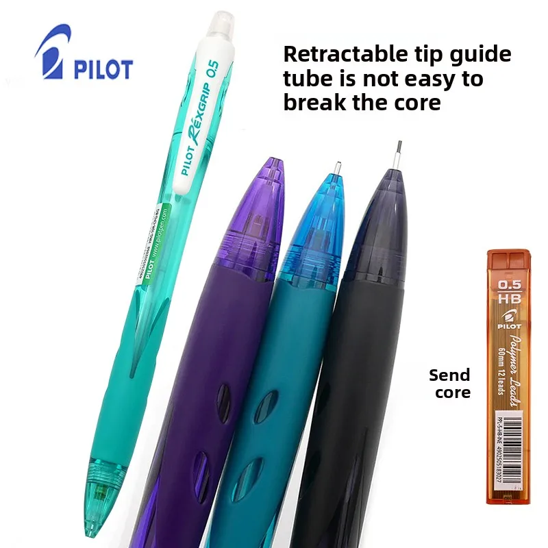 

Japan, PILOT 0.5 Mm Pen Holder Automatic Pencil, Shrink Tip, Anti-break Core Cute School Supplies