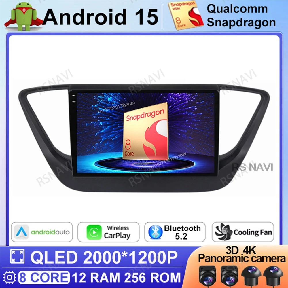 

Android 15 Car Radio For Hyundai Solaris 2 2017 - 2020 Wireless Carplay Auto Navigation GPS Head Unit Multimedia Autoradio DSP