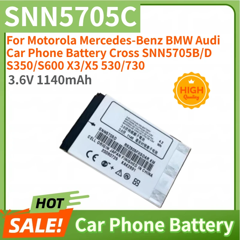 

3.6V 1140mAh SNN5705C Battery for Motorola Mercedes-Benz BMW Audi Car Phone Battery Cross SNN5705B/D X3/X5 530/730 S350/S600