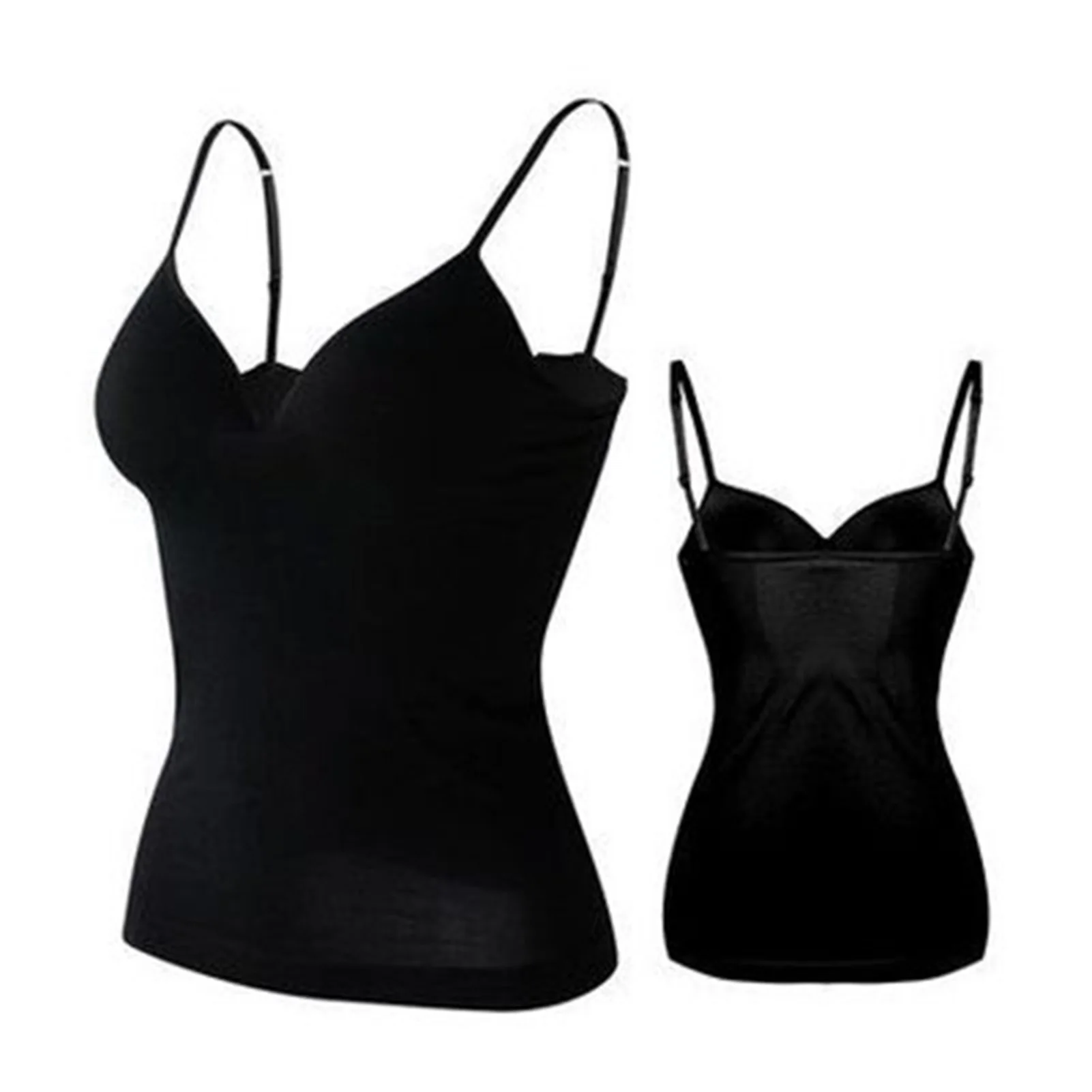 Women Tank with Built-in Bra Wireless Sleeveless Base Casual Vest for Women Formal Daily Party Ball