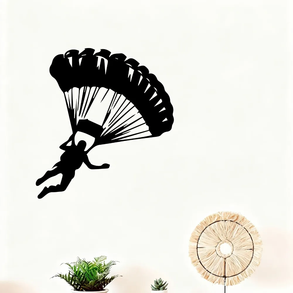 Parachute Sports Metal Wall Hanging, Dynamic Design Wall Sculpture for Home Decor