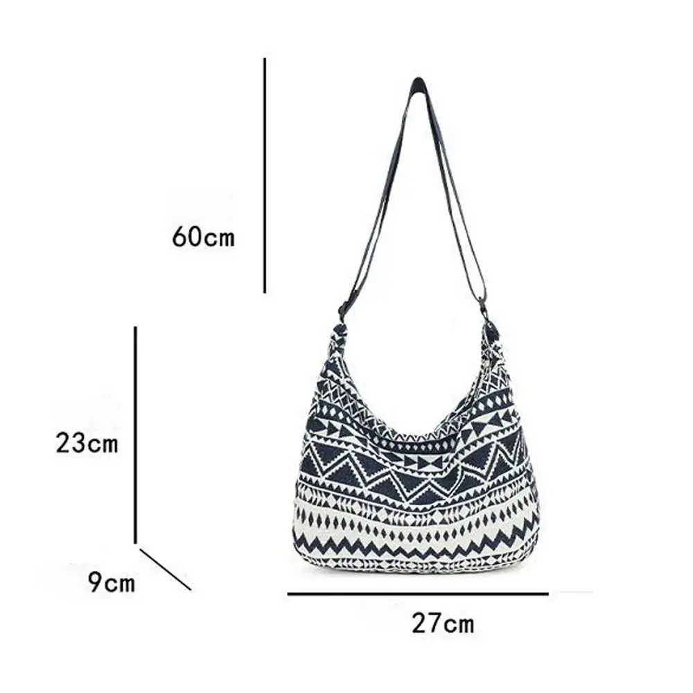 Bolso cruzado informal elegante a rayas para niñas, bolso de mano de gran capacidad, bolsos de hombro de lona para mujeres, bolsos de mensajero Coreanos