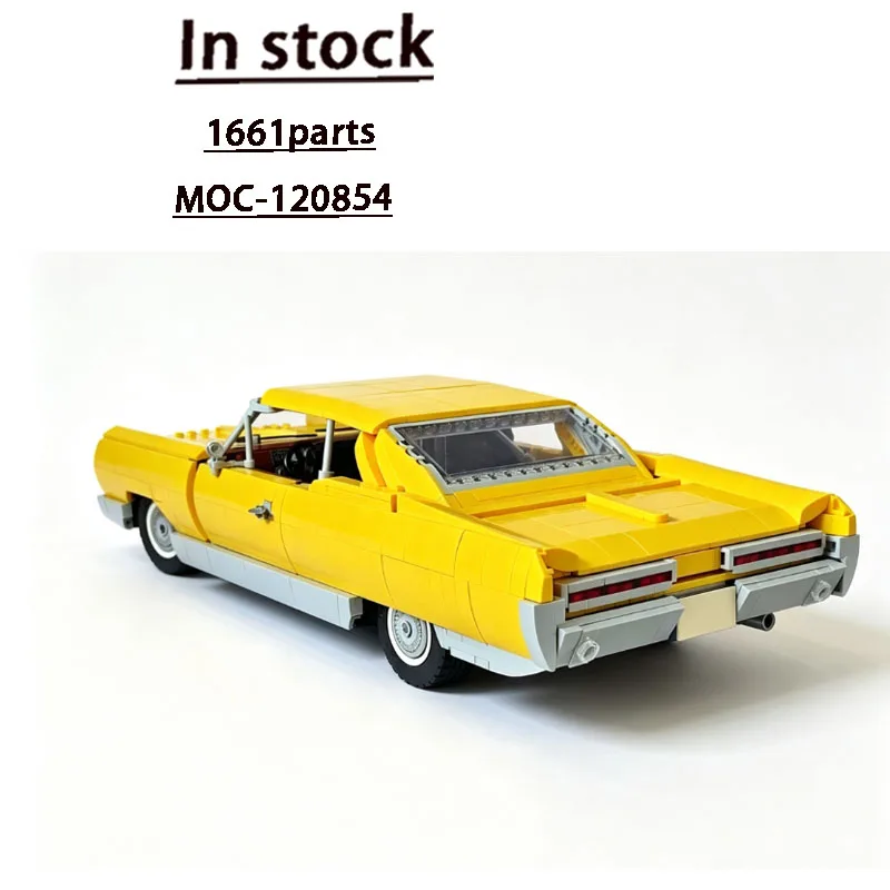 Yellow MOC-120854 New Cargo Transport Truck Building Block Model 1661 Parts Creative Holiday New Year Christmas Toy Gift