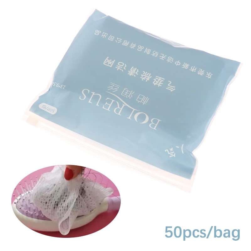 50Pcs Cleaning Net For Hair Brush Comb Airbag Pet Comb Portable Comb Paper Brush Cleaning Sheet Pad Comb Protection Net