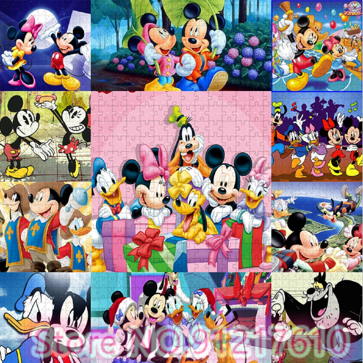 

Mickey and Minnie Family Disney Cartoon 1000 Piece Puzzle Adventure Children's Brain Burning Game Puzzle Gift Preferred