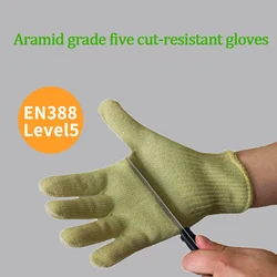 High strength aramid Kevlar industrial high temperature and flame retardant anti-cutting gloves to enhance protection