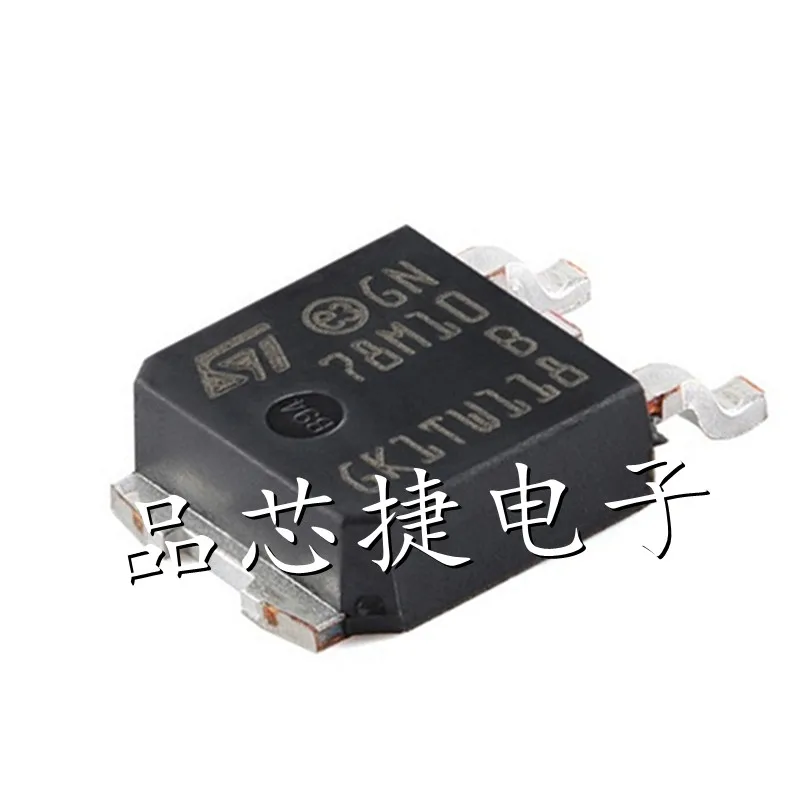 10pcs/Lot L78M10ABDT-TR Marking 78M10 TO-252-2 ( DPAK ) Precision 500mA  Three-Terminal Positive Regulators