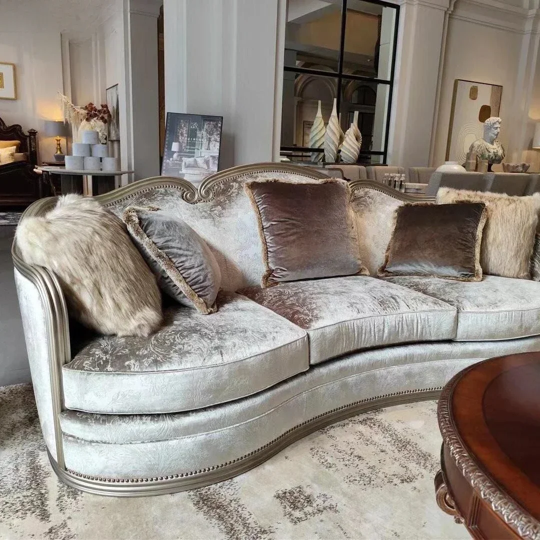 French retro luxury villa sofa, American light luxury sofa 01