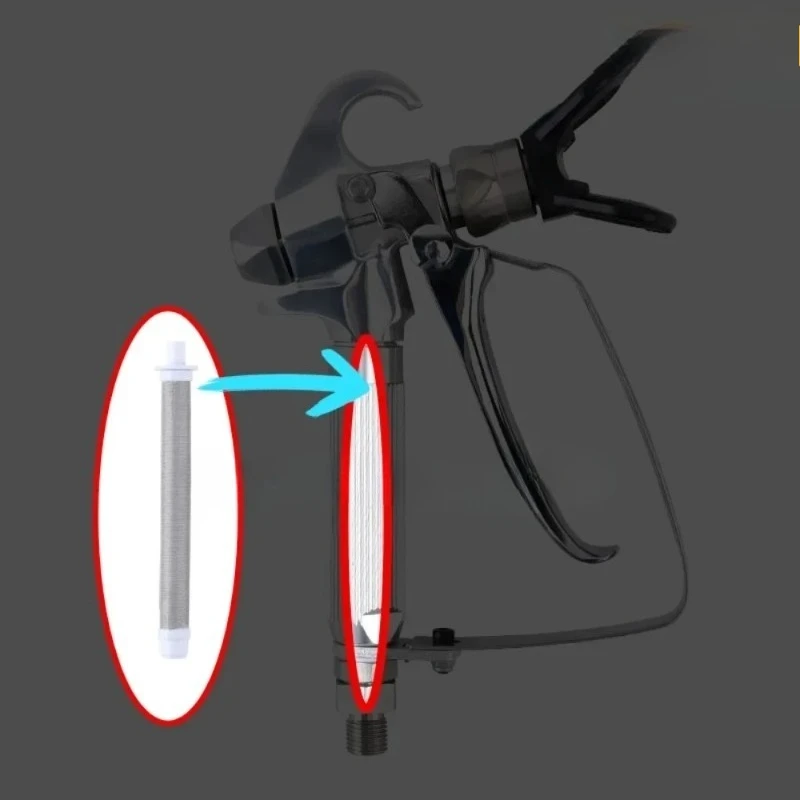 Topspray 2/5/10/20/50/100 قطعة فلتر بندقية الطلاء بدون هواء 60/100 شبكة احترافية لأجزاء بندقية الرش بدون هواء 818C 821 #5