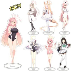 Hot Anime Blue Archive Stand Misono Mika Shirasu Azusa Yutori Natsu Acrylic Characters Standing Model Plate Desk Display 15CM